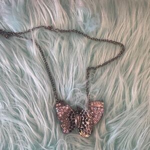 Chic Crystal Butterfly Necklace